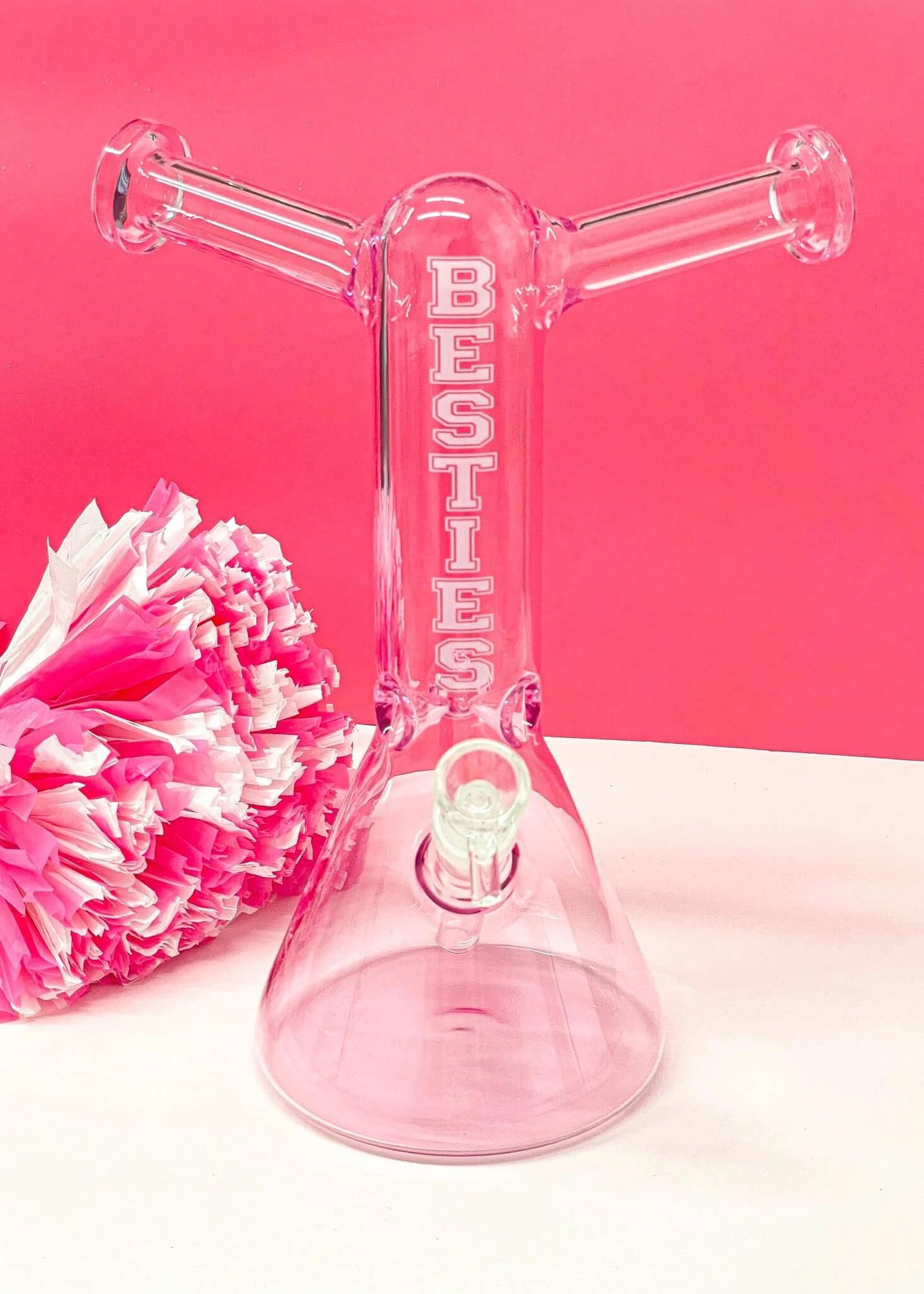 Besties double beaker bong
CannaStyle pink bong
Dual mouthpiece glass bong
11 inch beaker bong
Pink borosilicate glass bong
Shared smoking bong
Collegiate besties bong
CannaStyle smoking accessories
14mm bowl included bong
Girly glass bong for friends