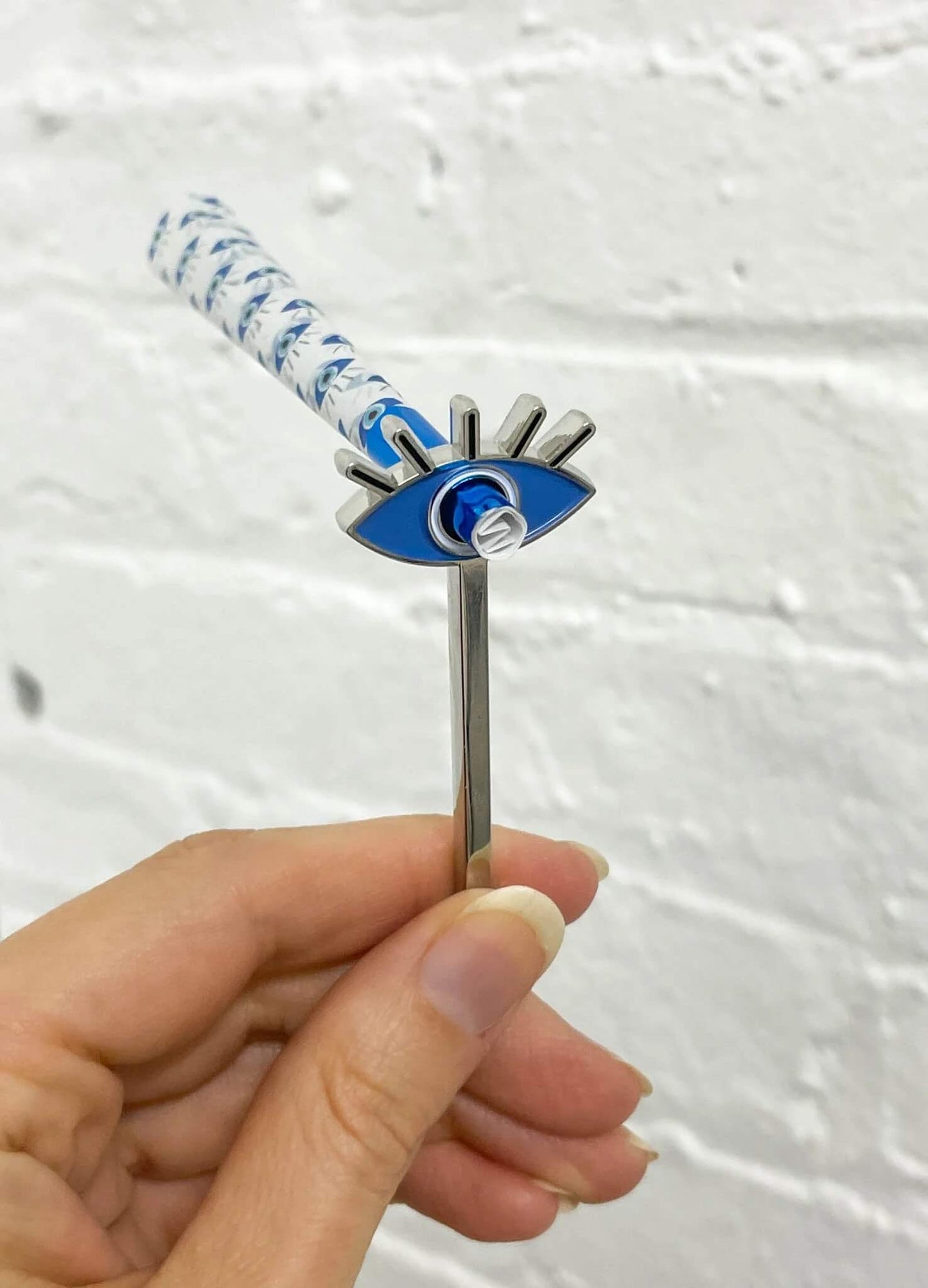 Evil Eye joint holder, metal joint holder, protective smoking accessory, luxury joint holder, limited edition joint holder, mystical smoke accessory, YENology joint holder, spiritual smoker accessory, boho smoking accessory