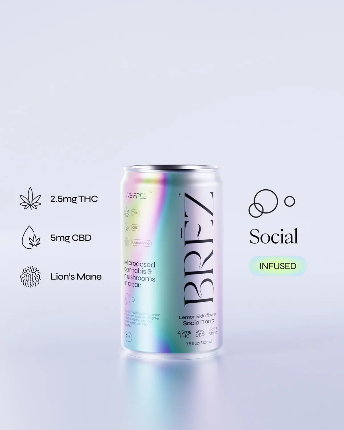 BRĒZ Hemp + Mushroom Tonic | Next-Gen Social Drink