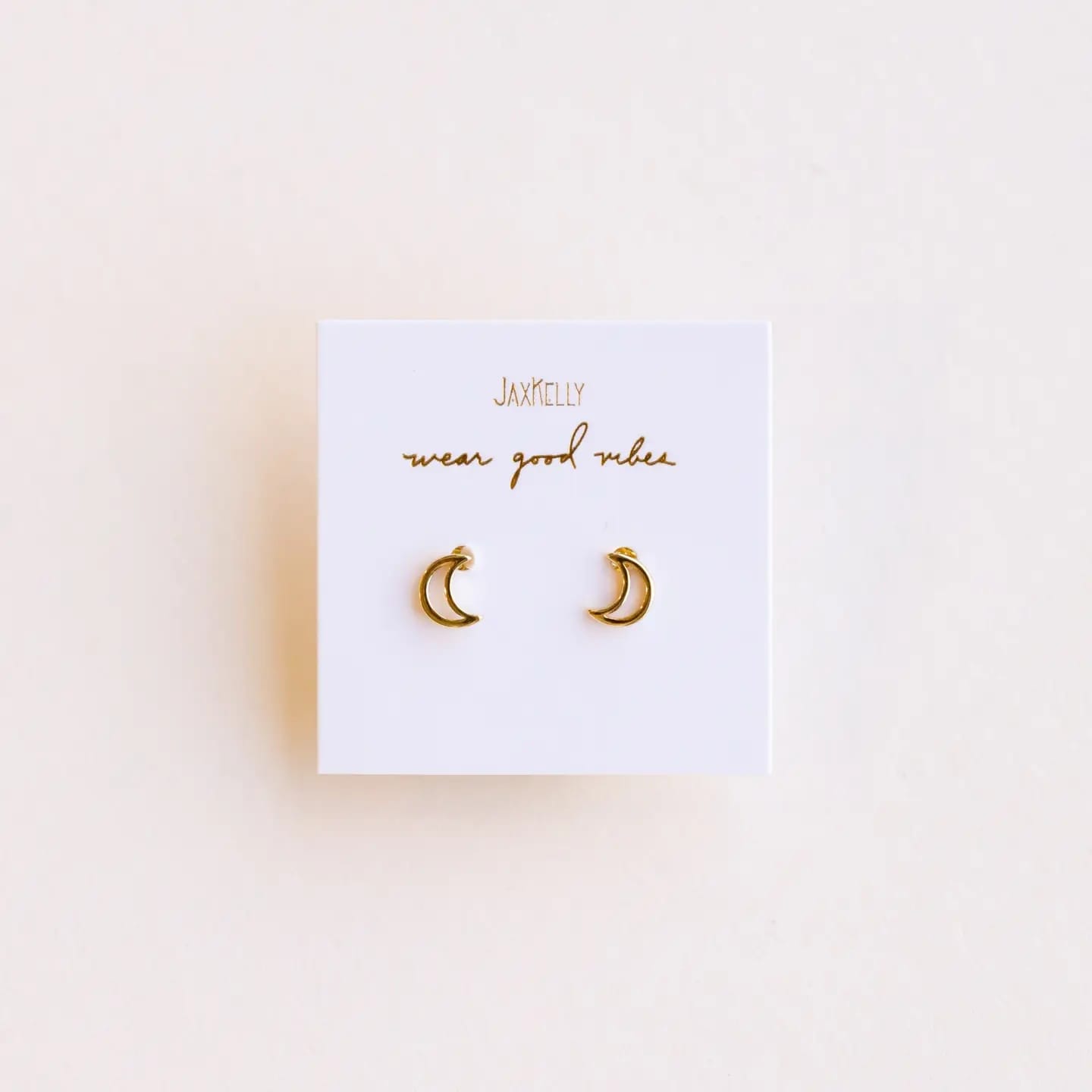 gold moon earrings, minimalist earrings, celestial jewelry, gold stud earrings, dainty moon studs, everyday gold earrings, hypoallergenic earrings