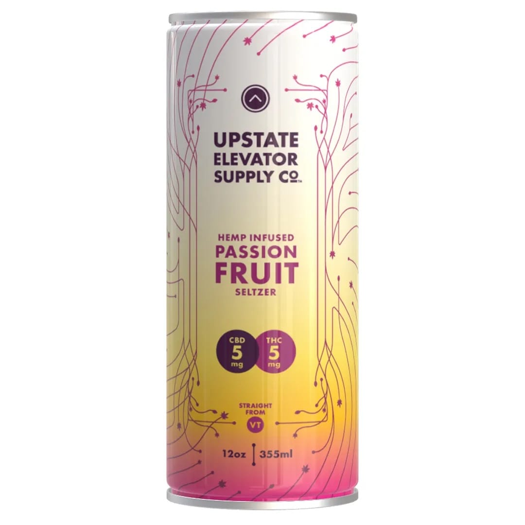 Upstate Passion Fruit Seltzer – 5mg THC + CBD