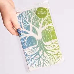 tree of life notebook, recycled journal, eco friendly notebook, sustainable stationery, nature inspired journal, mindfulness gift, blank writing journal, made in USA notebook, soul flower notebook, green living gift
