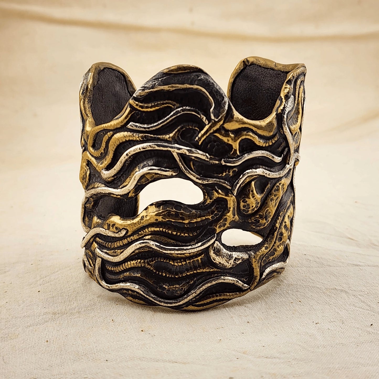 YENology jewelry, sculptural silver cuff, artisanal accessories