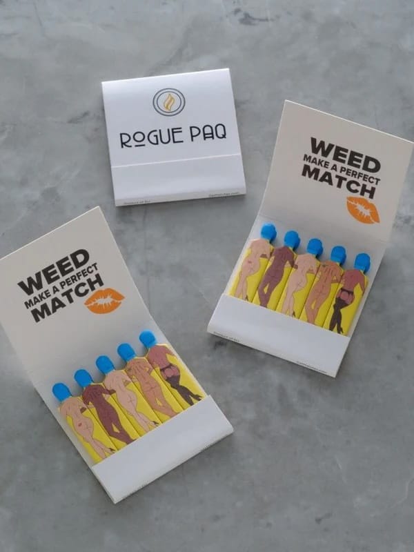 Matchboxes with Weed Make A perfect Match from 'Rogue Paq'.