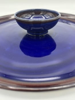 Mike Teal pottery, porcelain platter, handmade serving dish, blue red glaze, wheel-thrown ceramics, functional art, pottery bowl set, Tulsa ceramic artist, artisan serveware, YENology artisan collection