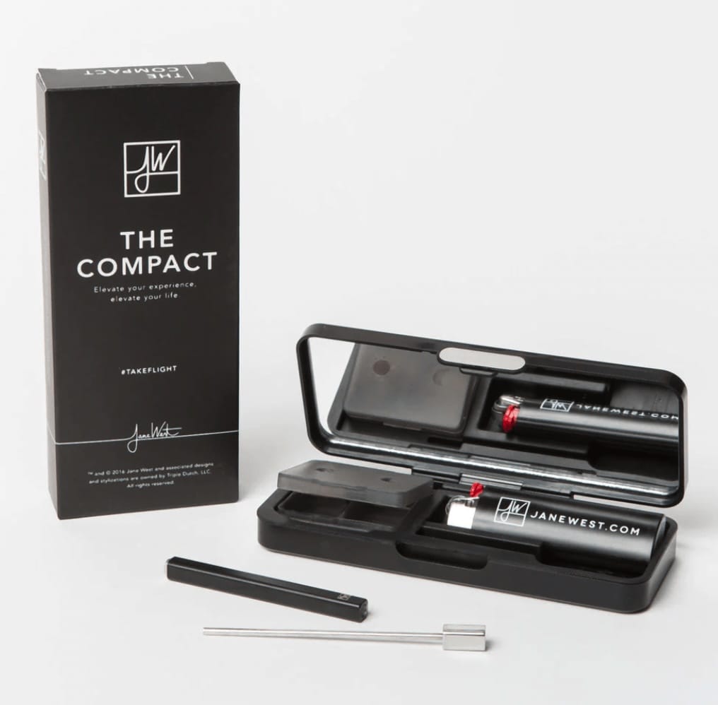 Jane West Compact
Travel smoking kit
Dual stash flower case
Makeup-inspired pipe kit
Portable smoking compact
Mirror stash case Jane West
Elegant herb travel case
Glossy purse pipe set
Smoking multitool compact
Jane West smokeware travel set