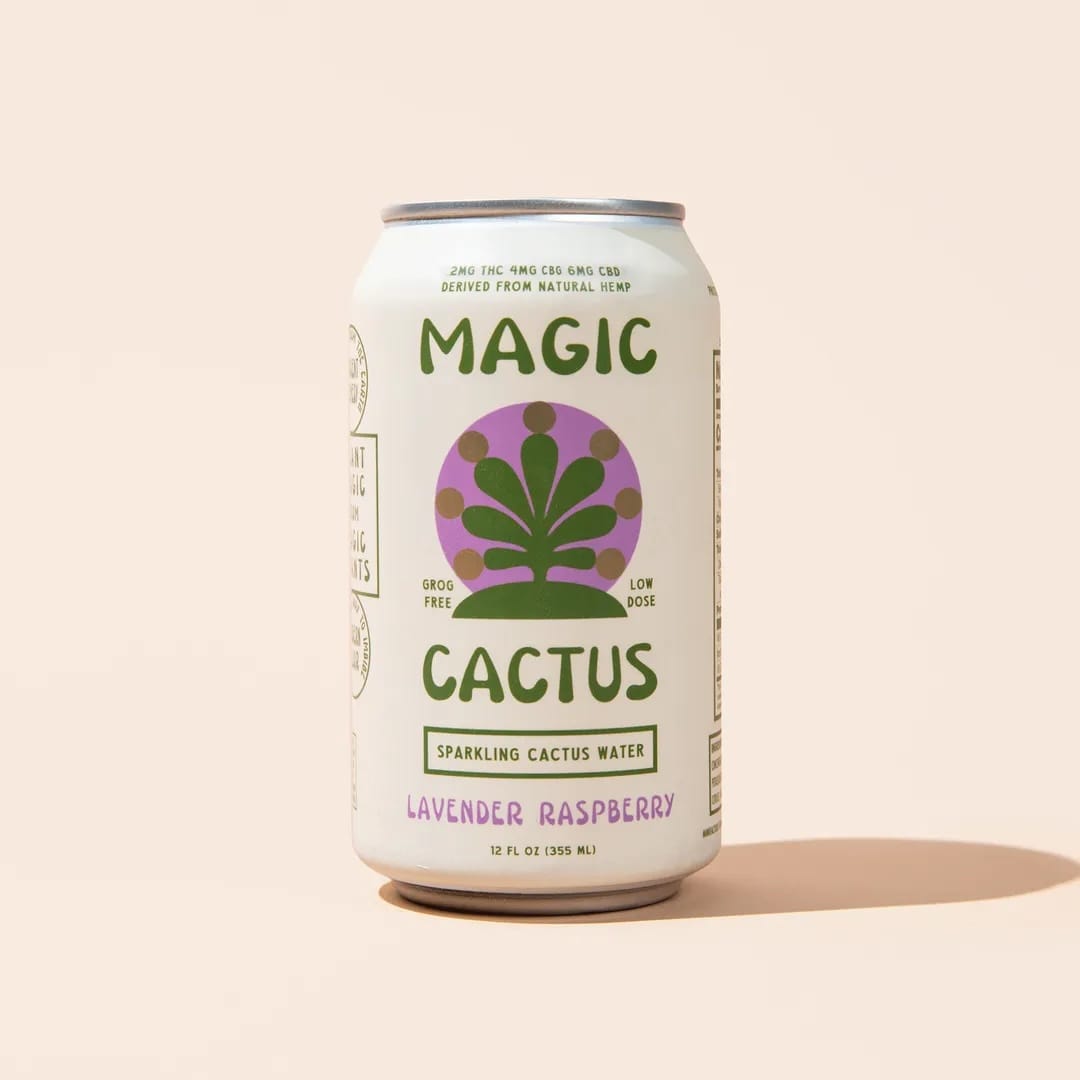 Magic Cactus Low-Dose THC CBD Hemp Drink – Lavender Raspberry