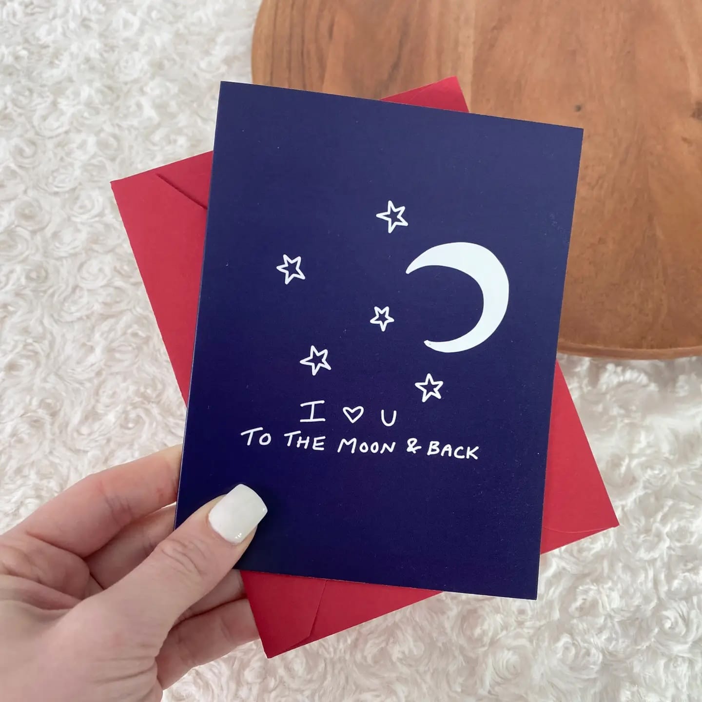 i love you card, moon and back card, romantic greeting card, valentine’s day card, anniversary card, hand-drawn love card, cute love card, blank inside card, premium matte greeting, YENology cards