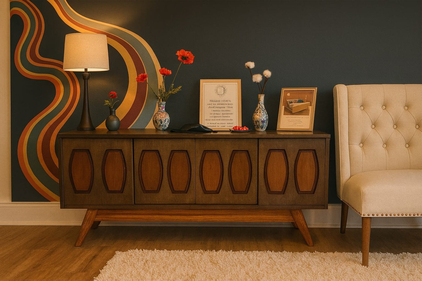 Mid-Century Modern Low-Rise Multi-Use Piece – One of a Kind!