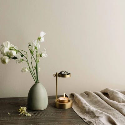 brass incense burner, resin burner, minimalist incense holder