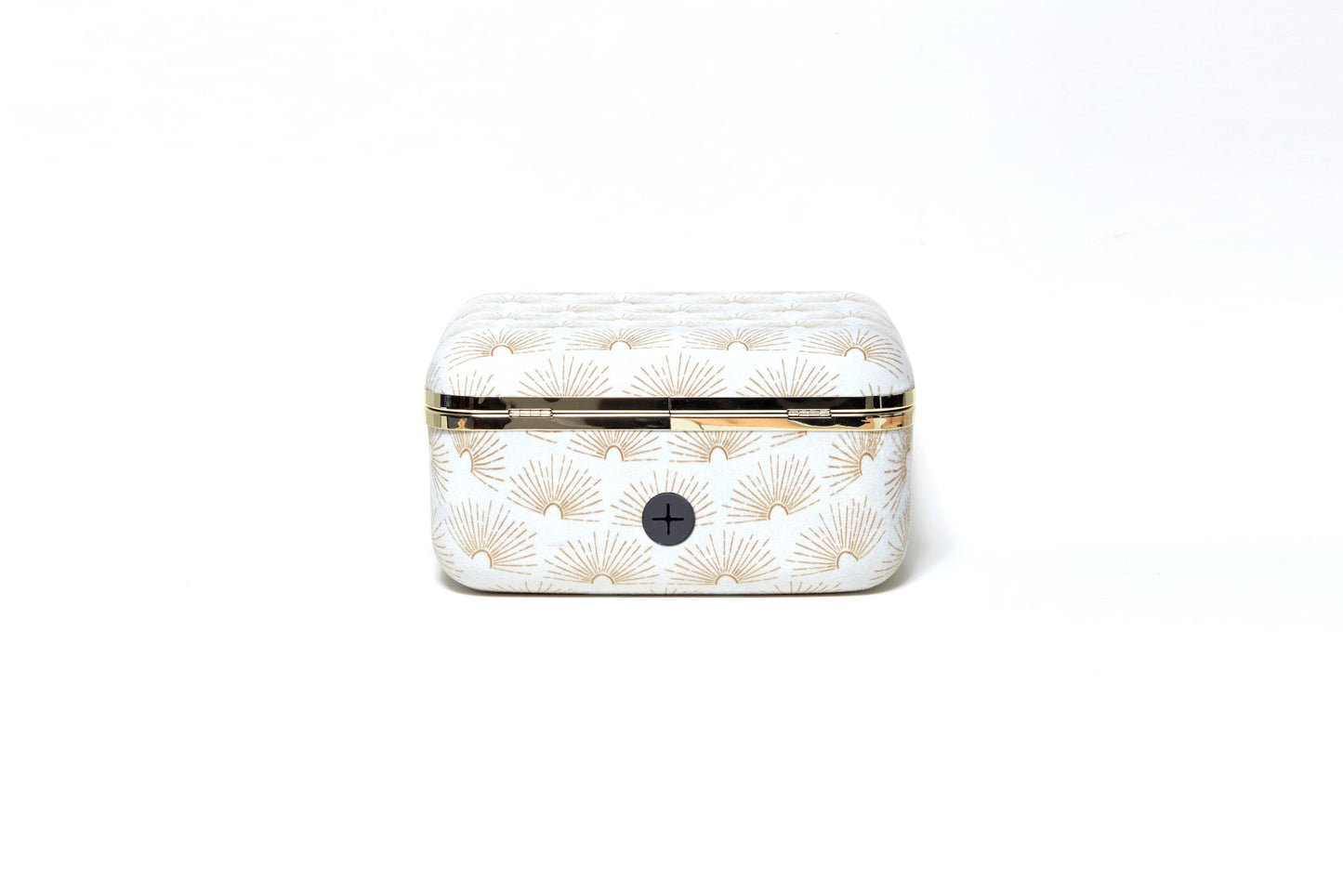 Decorative box with floral pattern on a white background