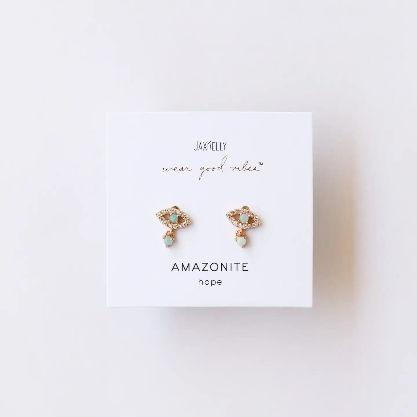 evil eye earrings, amazonite earrings, gold drop earrings, CZ evil eye stud, gemstone dangle earring, protective jewelry, amazonite jewelry