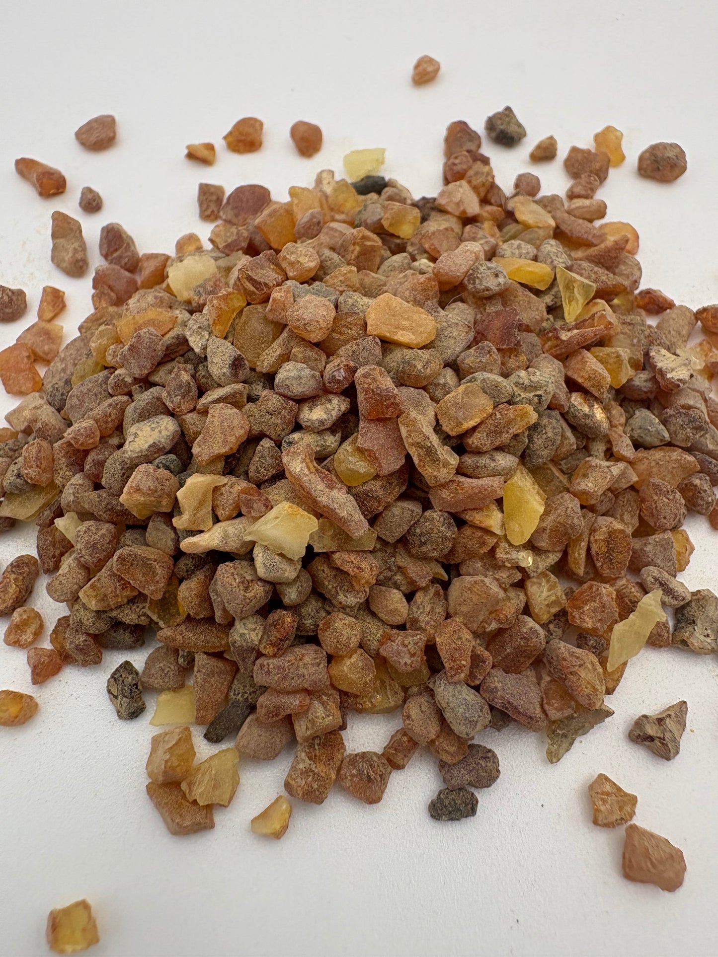 Premium amber resin (Pinus succinifera) from Poland. Ancient “sun stone” for incense, ritual, and renewal. Sustainably sourced, 1 oz package.