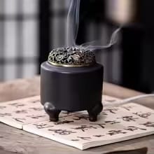 Antique lotus incense burner, digital incense burner 110V, electric aroma burner, temperature control incense lamp, ceramic copper incense burner, plug-in lotus aroma stove, high-temperature electric burner, tea room aromatherapy decor, smart incense warmer, adjustable incense heater