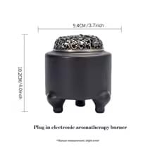 Antique lotus incense burner, digital incense burner 110V, electric aroma burner, temperature control incense lamp, ceramic copper incense burner, plug-in lotus aroma stove, high-temperature electric burner, tea room aromatherapy decor, smart incense warmer, adjustable incense heater