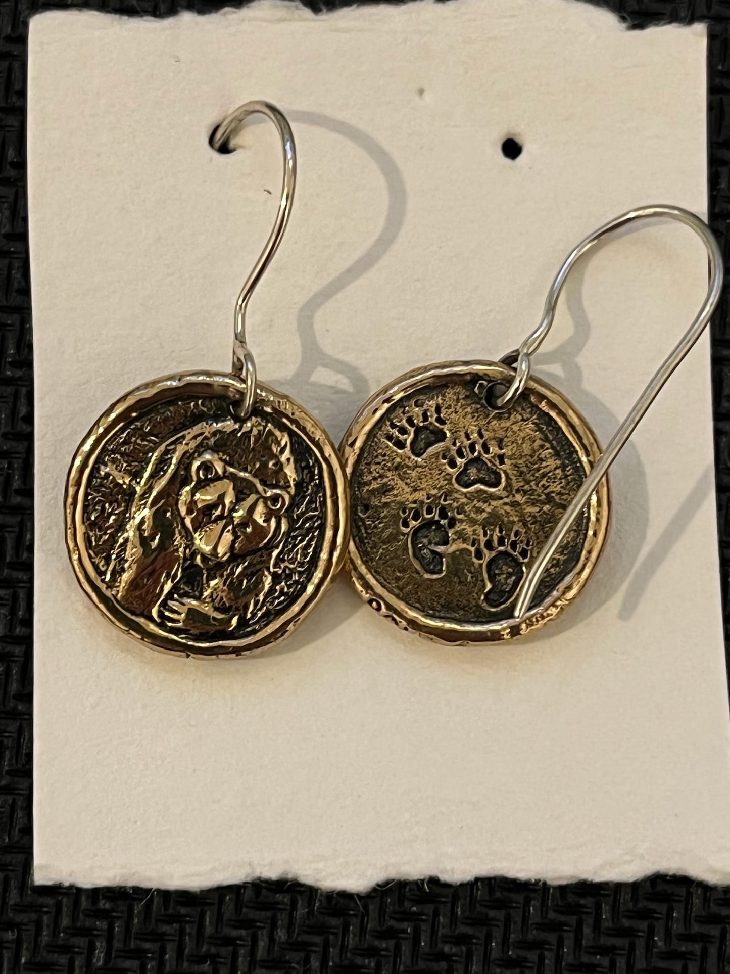 YENology jewelry, handcrafted earrings, animal totem jewelry, bronze drop earrings, confidence jewelry, self-knowledge symbol, protective amulet, traveler’s coin earrings, boho luxe jewelry, meaningful accessories