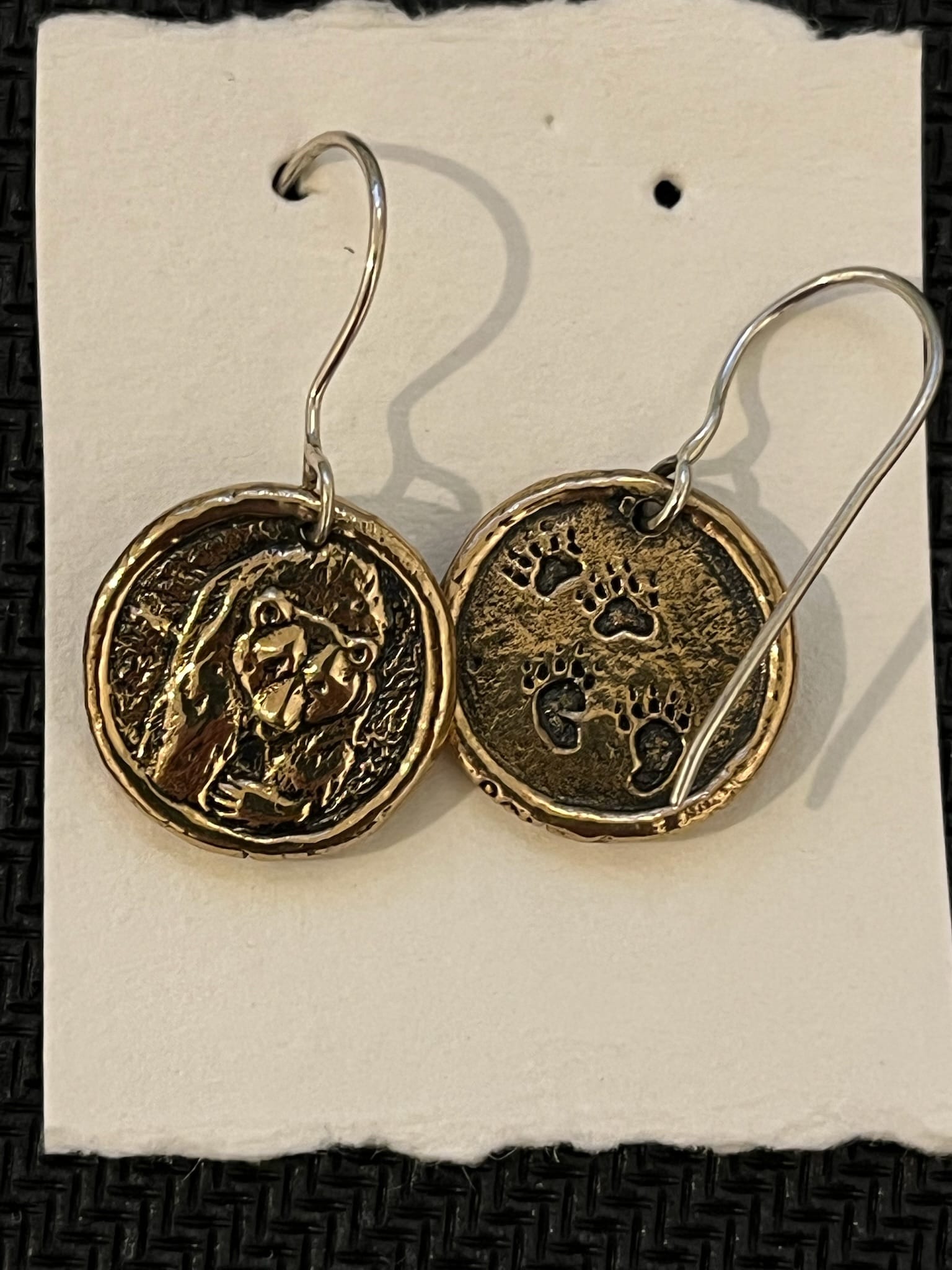 YENology jewelry, handcrafted earrings, animal totem jewelry, bronze drop earrings, confidence jewelry, self-knowledge symbol, protective amulet, traveler’s coin earrings, boho luxe jewelry, meaningful accessories