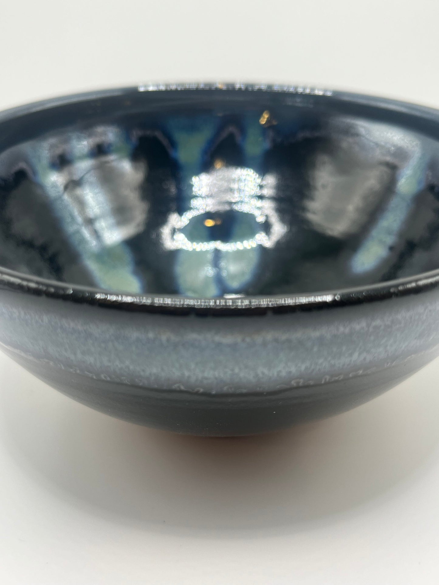 Mike Teal pottery, blue teal bowl, handmade ceramics, artisan pottery, porcelain bowl, wheel-thrown pottery, Tulsa ceramic artist, functional art, ceramic dripped glaze, YENology artisan collection