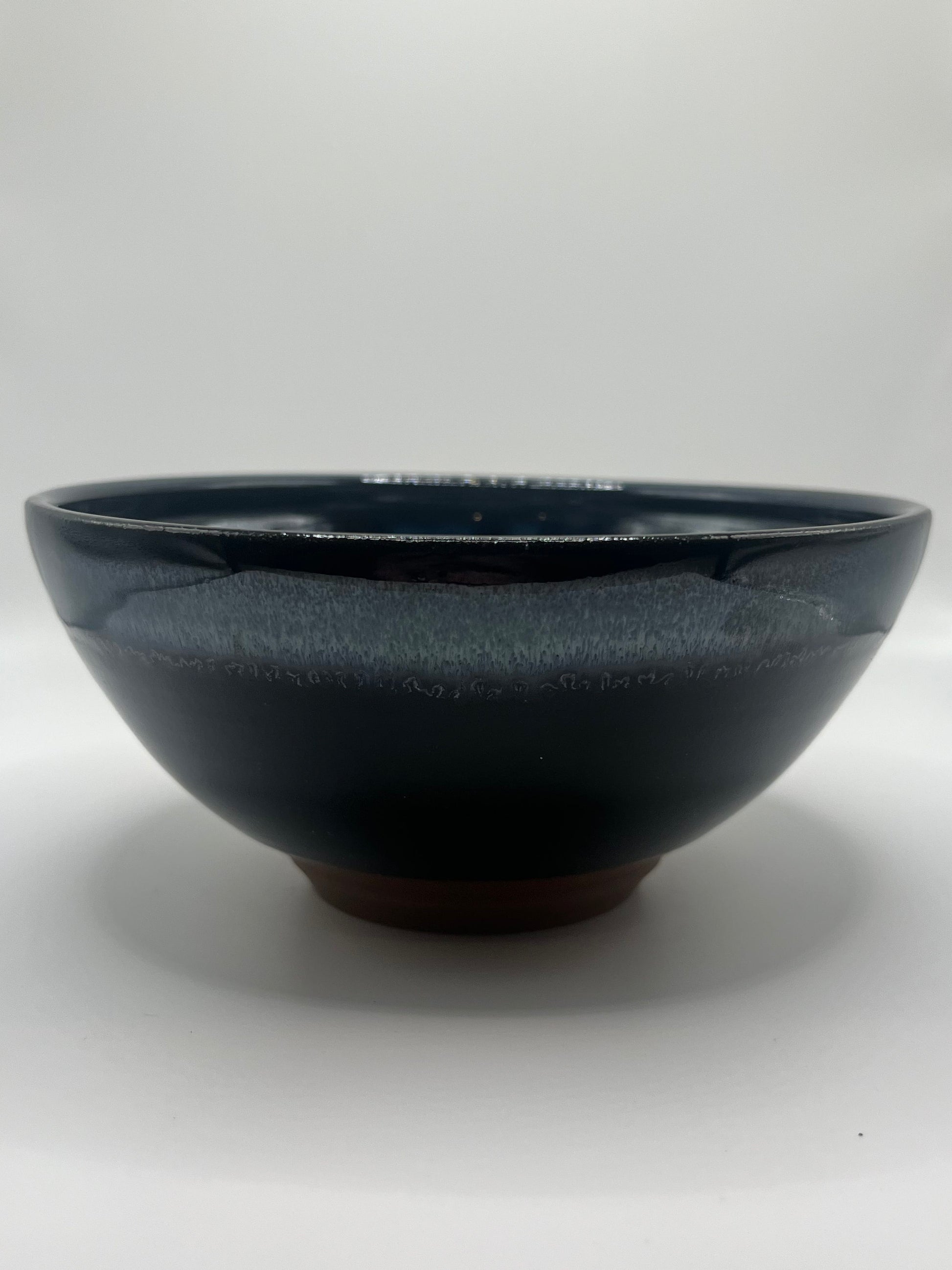 Mike Teal pottery, blue teal bowl, handmade ceramics, artisan pottery, porcelain bowl, wheel-thrown pottery, Tulsa ceramic artist, functional art, ceramic dripped glaze, YENology artisan collection