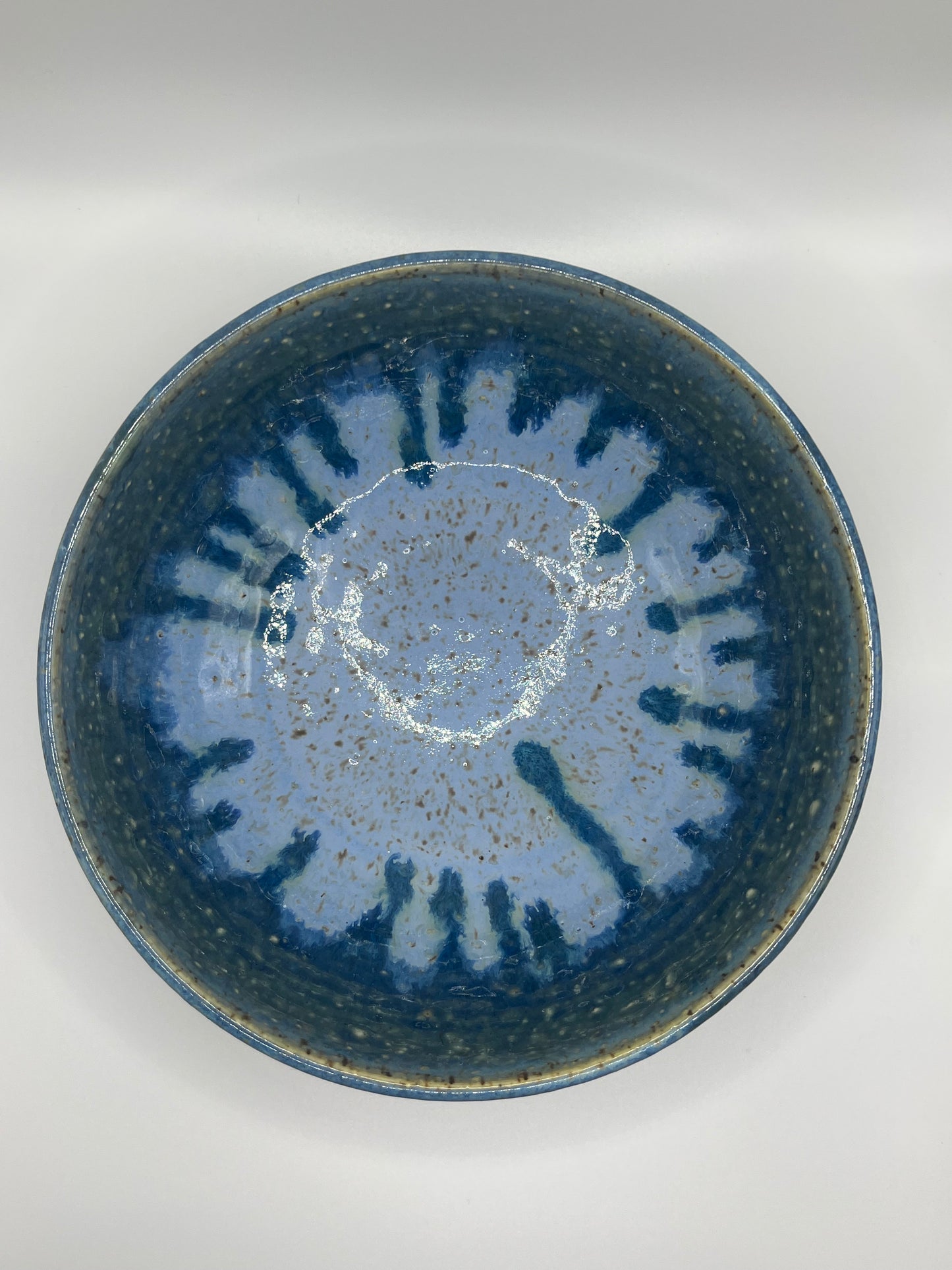 Tulsa studio ceramics
Blue green yellow pottery bowl
Food-safe ceramic art