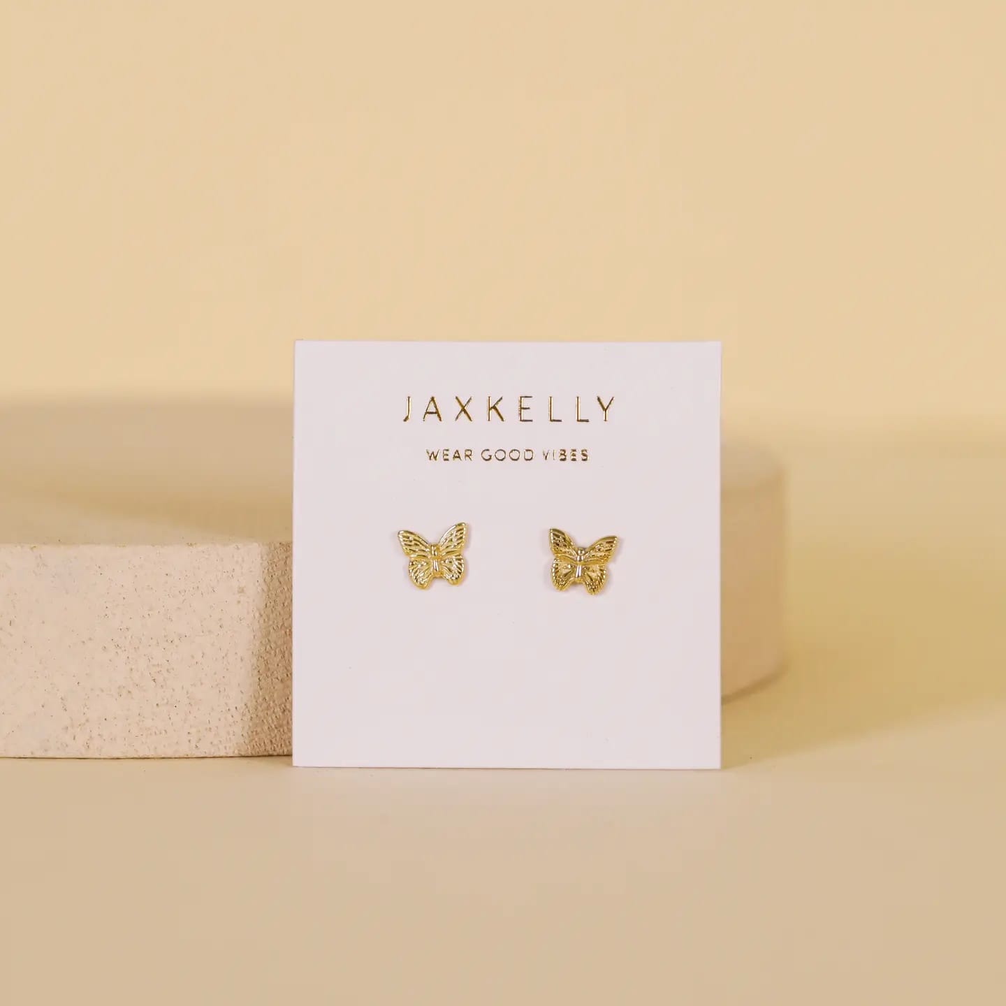 gold butterfly earrings, butterfly stud earrings, dainty gold studs, hypoallergenic butterfly earrings, gold-plated earrings, small butterfly jewelry