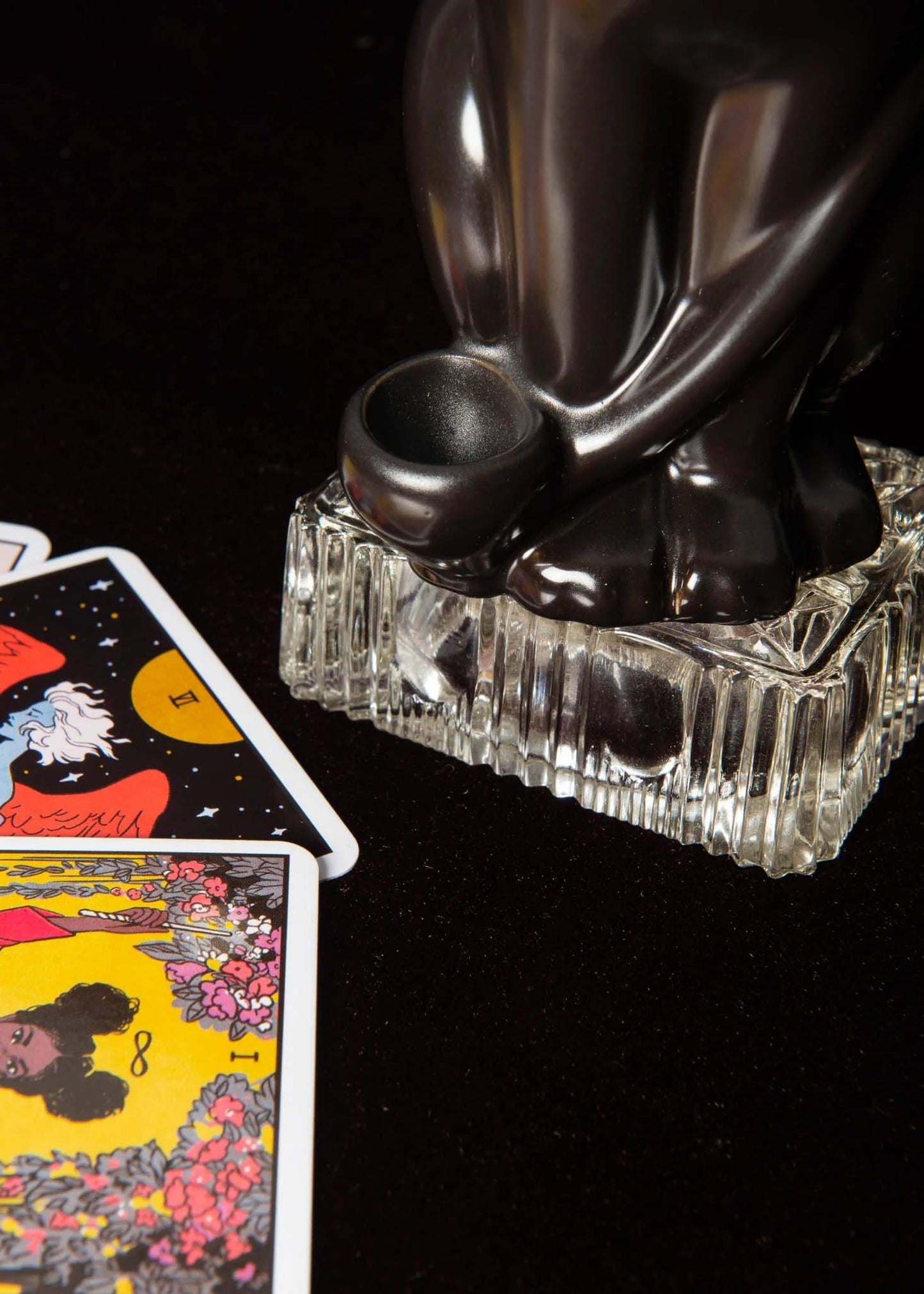 Canna Style Black Cat Pipe, ceramic cat pipe, black cat smoking pipe, matte black pipe, animal shaped pipe, YENology cat pipe, ceramic tobacco pipe, gothic cat decor, witchy smoke accessories