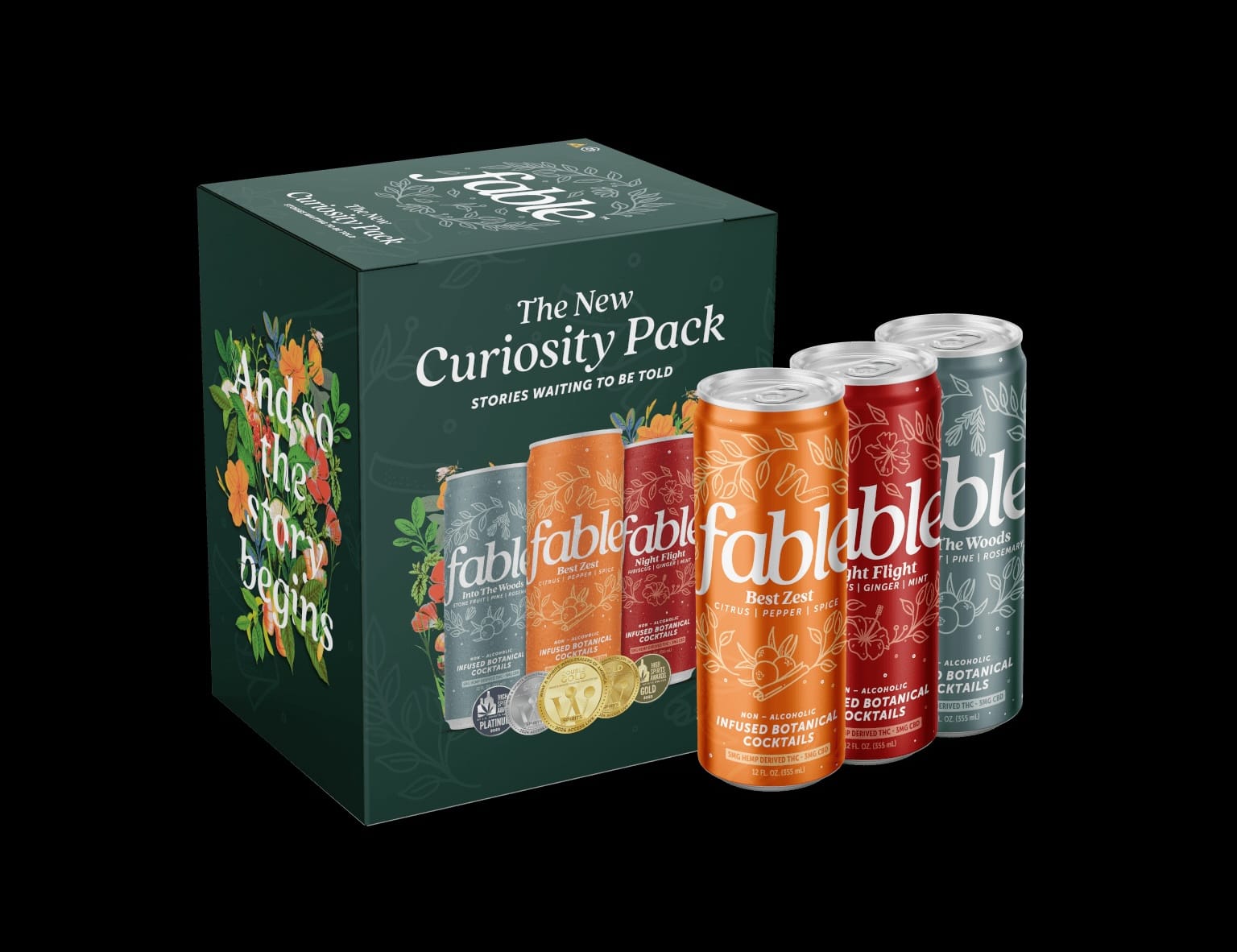 Fable Curiosity Pack – 5mg THC + 3mg CBD Variety 6-Pack