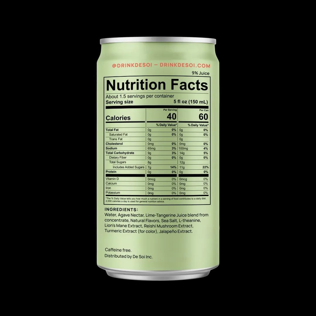 De Soi Haute Margarita, non-alcoholic margarita, spicy mocktail, NA cocktail, jalapeño margarita, alcohol-free margarita, adaptogen drink, vegan NA beverage