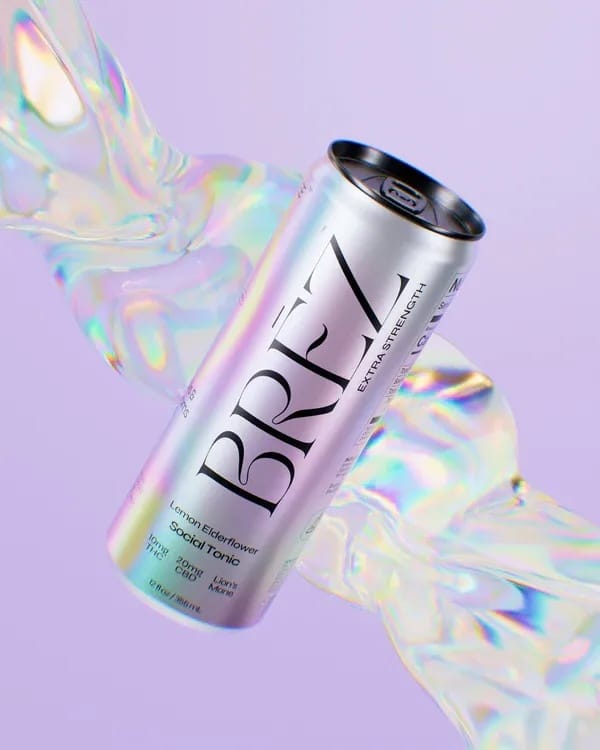 lemon elderflower cannabis mocktail