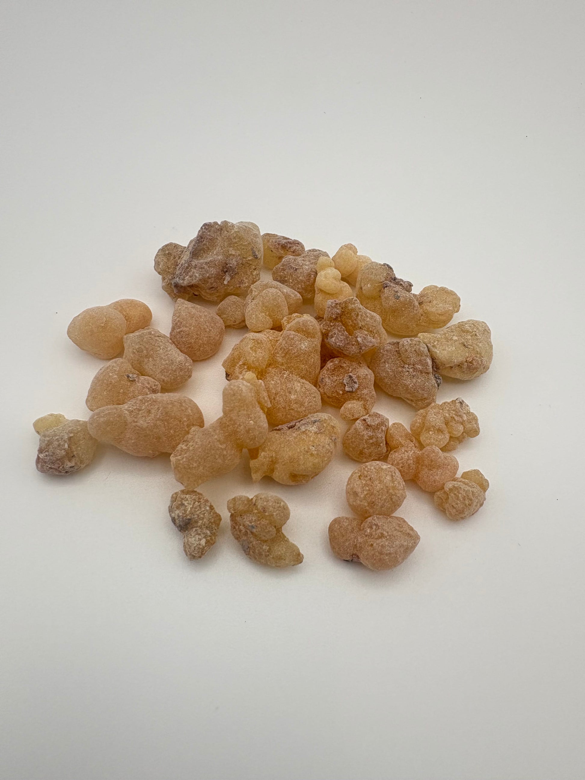 Frankincense resin from Eritrea (Boswellia papyrifera). Sweet, bright aroma for incense, meditation & ritual use. 1 oz package of premium resin.