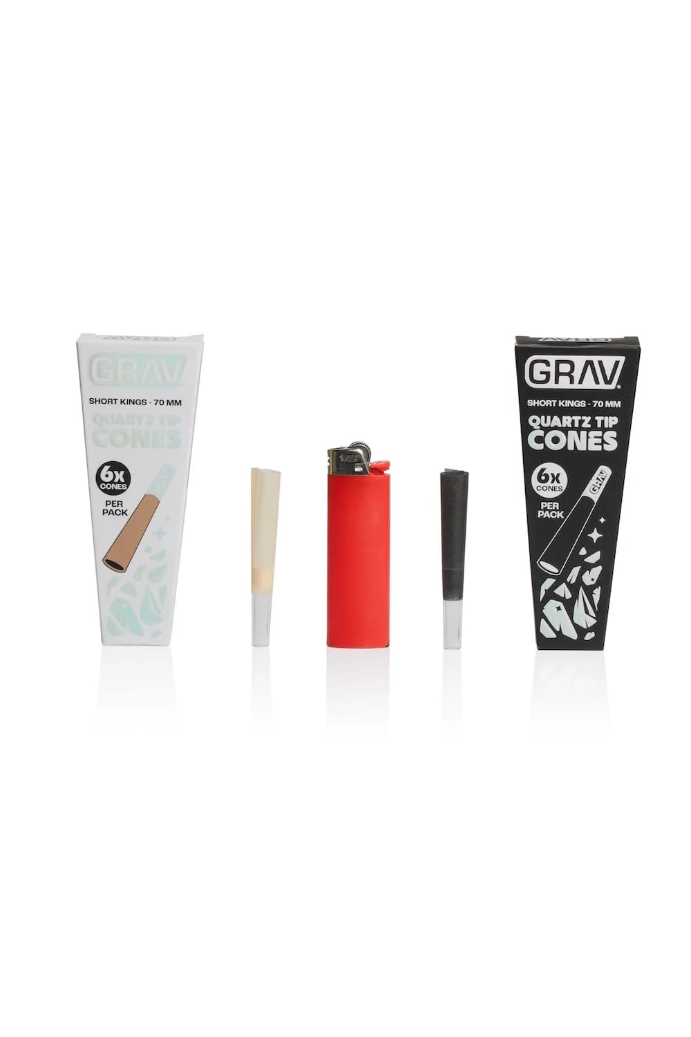 GRAV Short Kings Quartz Tip Cones – 70mm Premium Cones