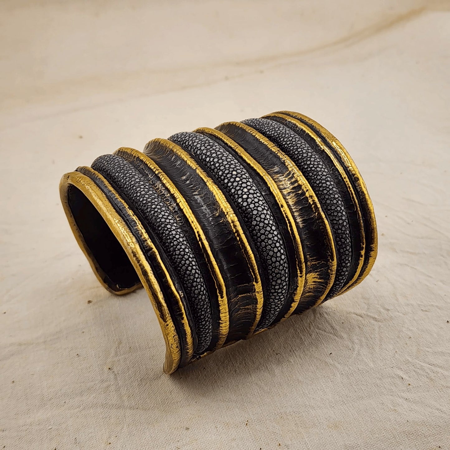 handcrafted leather cuff, YENology jewelry