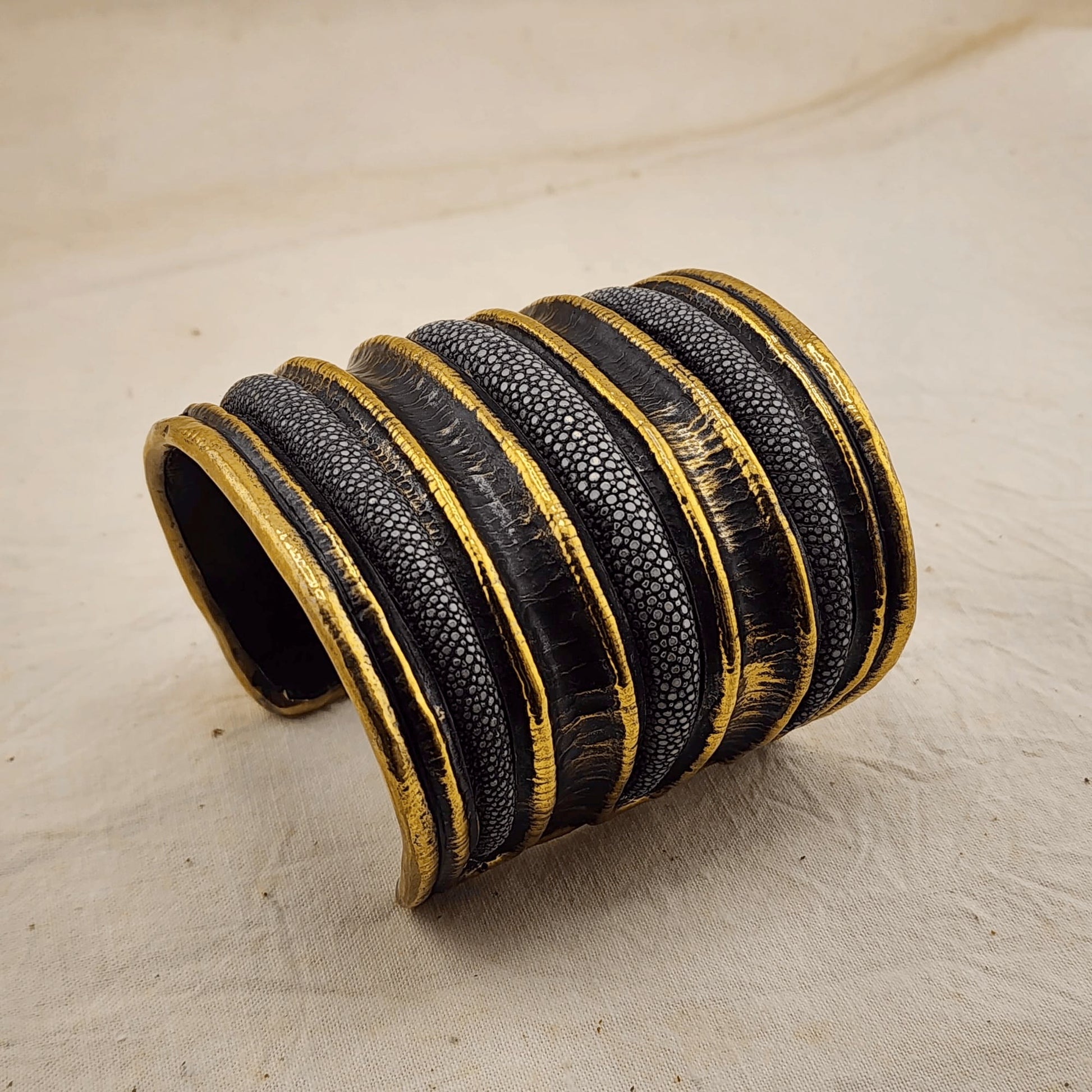 handcrafted leather cuff, YENology jewelry
