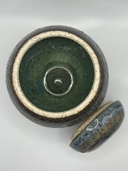 Speckled clay pottery
Cone 6 artisan pottery
5-inch ceramic lidded bowl