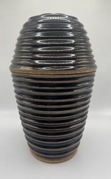 Honey comb lidded container
Mike Teal ceramic jar
Hand-thrown stoneware storage