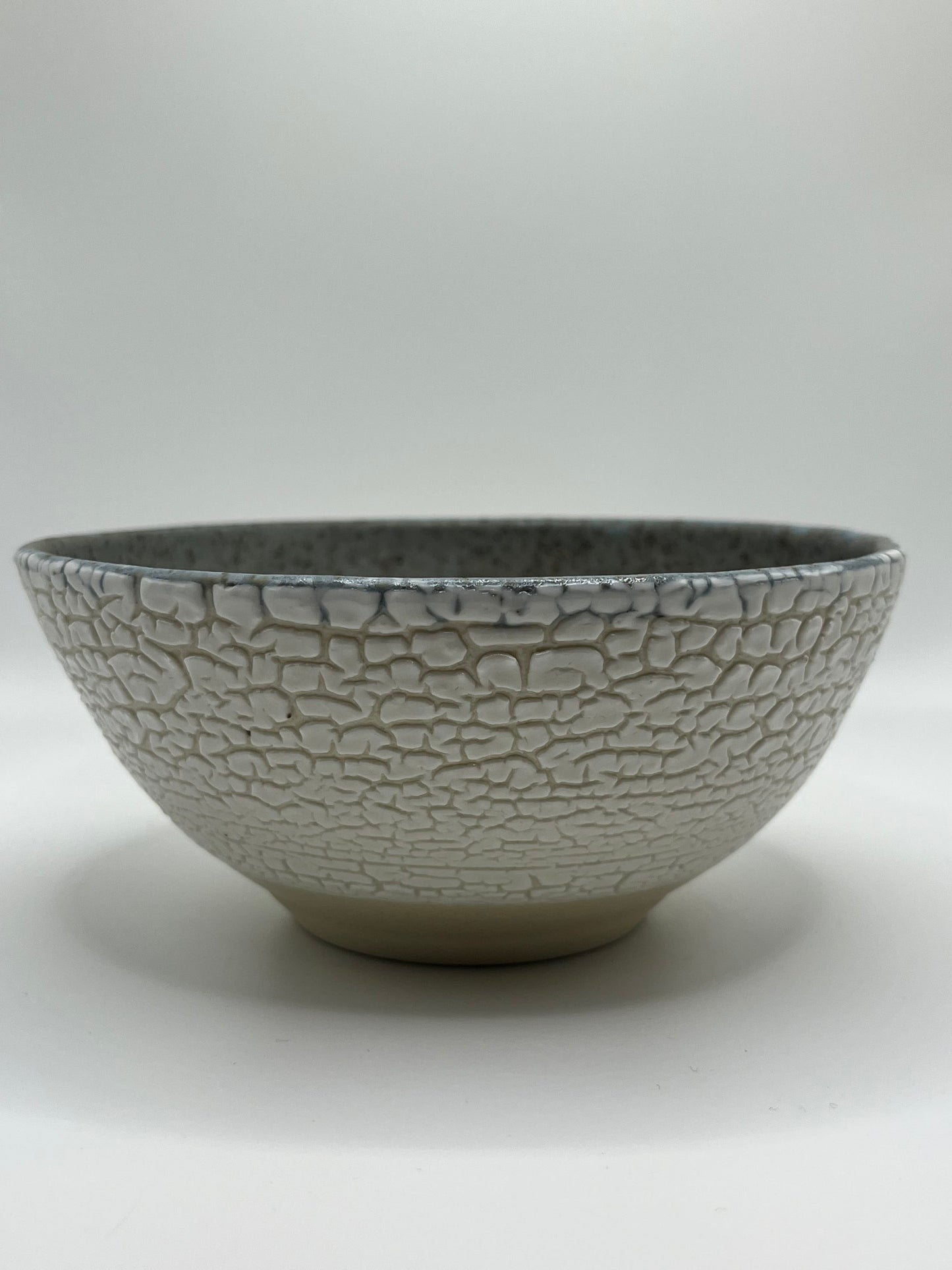 White Crackle Glazed Bowl
