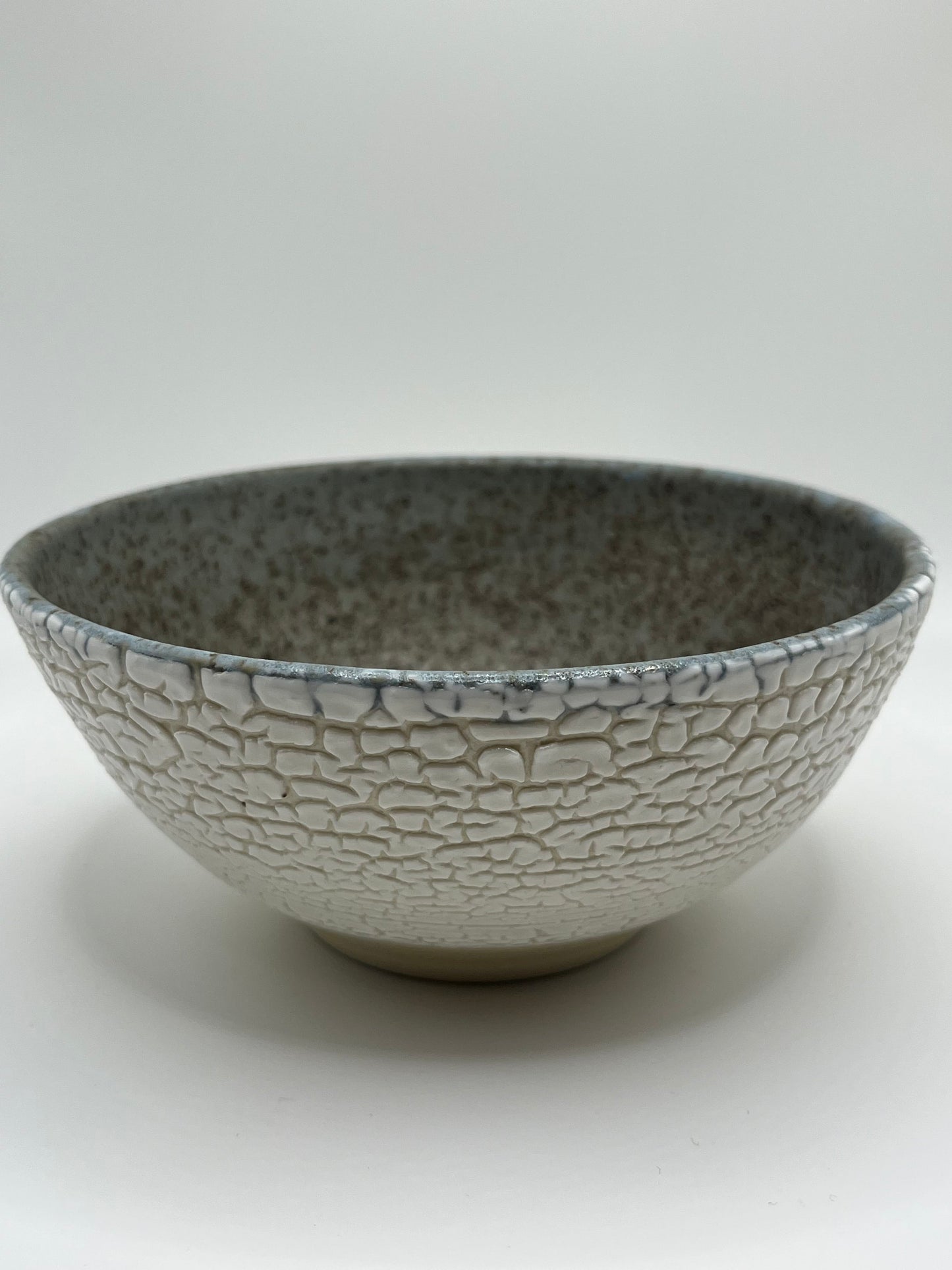 White Crackle Glazed Bowl