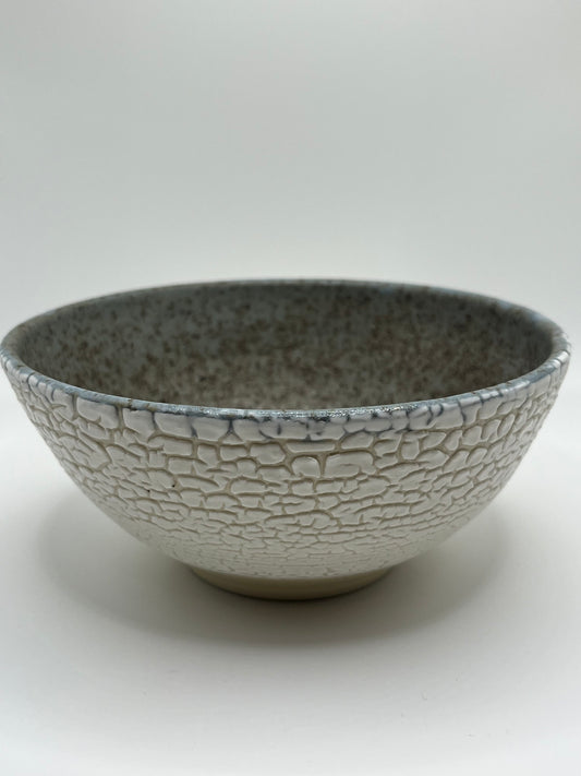 White Crackle Glazed Bowl