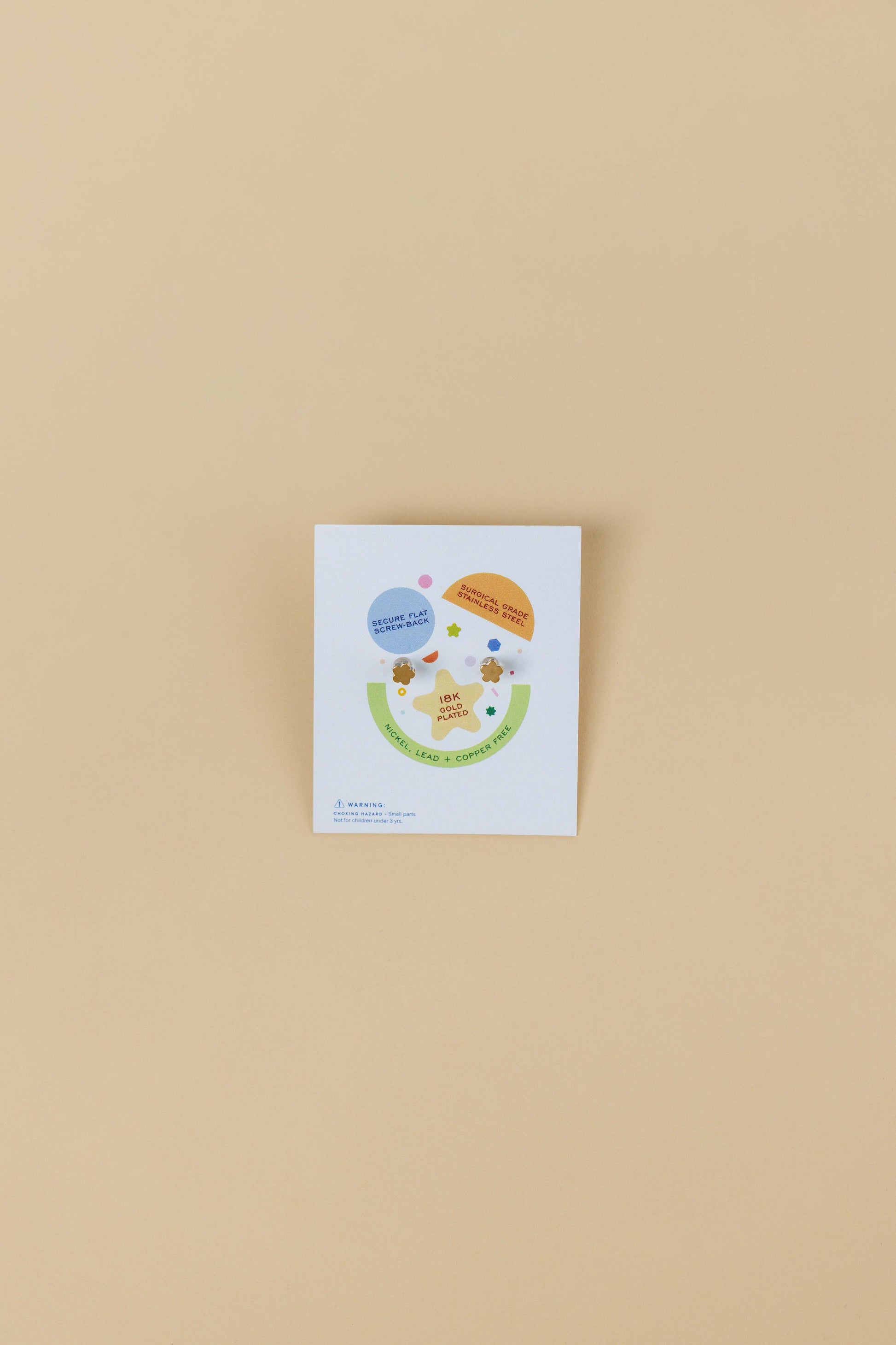 stainless steel earrings, safe earrings for sensitive ears, cute kids gold studs