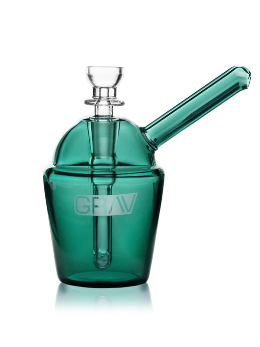 GRAV Slush Cup Pocket Bubbler, mini glass bubbler, portable water pipe, GRAV glass bong