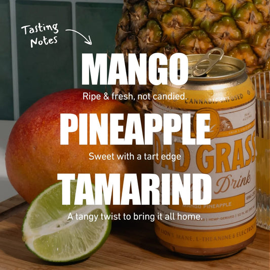 Dad Grass Mango Pineapple THC Drink | 3mg THC + 6mg CBD