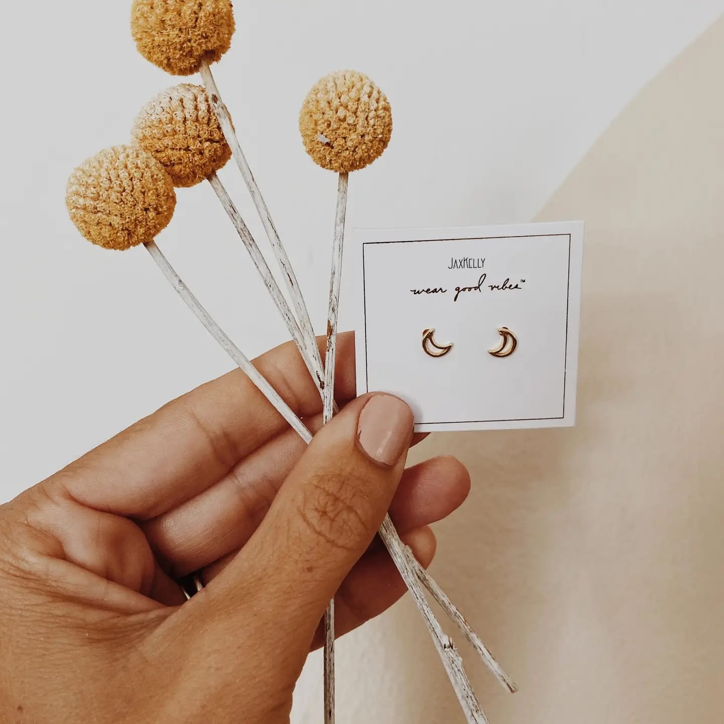 gold moon earrings, minimalist earrings, celestial jewelry, gold stud earrings, dainty moon studs, everyday gold earrings, hypoallergenic earrings