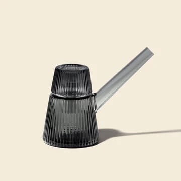 Deco bubbler, art deco bong, glass bubbler, luxury smoking piece, elegant smokeware, YENology bubbler, sculptural pipe, designer smoking accessory, vintage glass bong, refined ritual piece