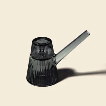 Deco bubbler, art deco bong, glass bubbler, luxury smoking piece, elegant smokeware, YENology bubbler, sculptural pipe, designer smoking accessory, vintage glass bong, refined ritual piece