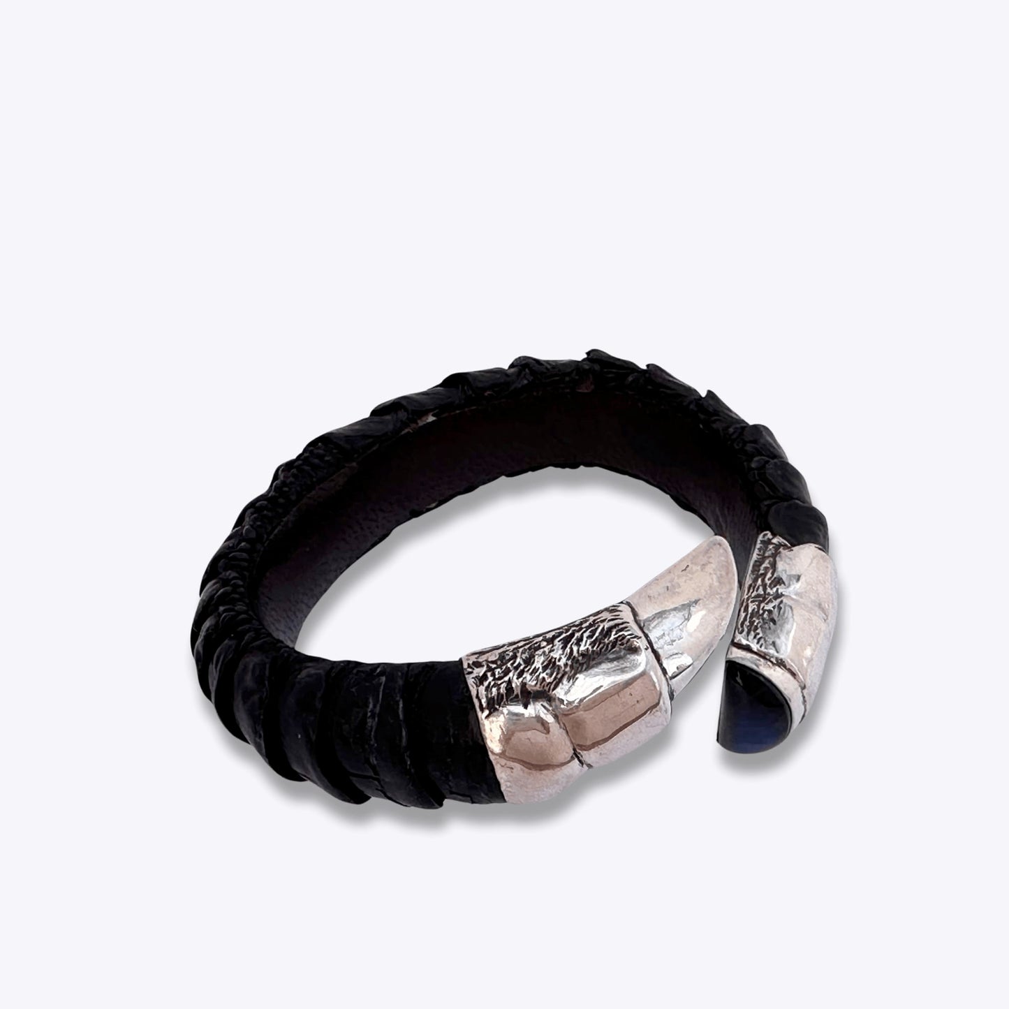 statement jewelry, exotic leather bracelet