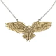 owl necklace, wisdom jewelry, intuition jewelry, symbolic necklace, bronze and silver jewelry, spiritual jewelry