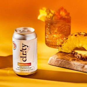 Pineapple Hibiscus THC, hemp beverage, cannabis seltzer, THC soda, zero sugar THC drink