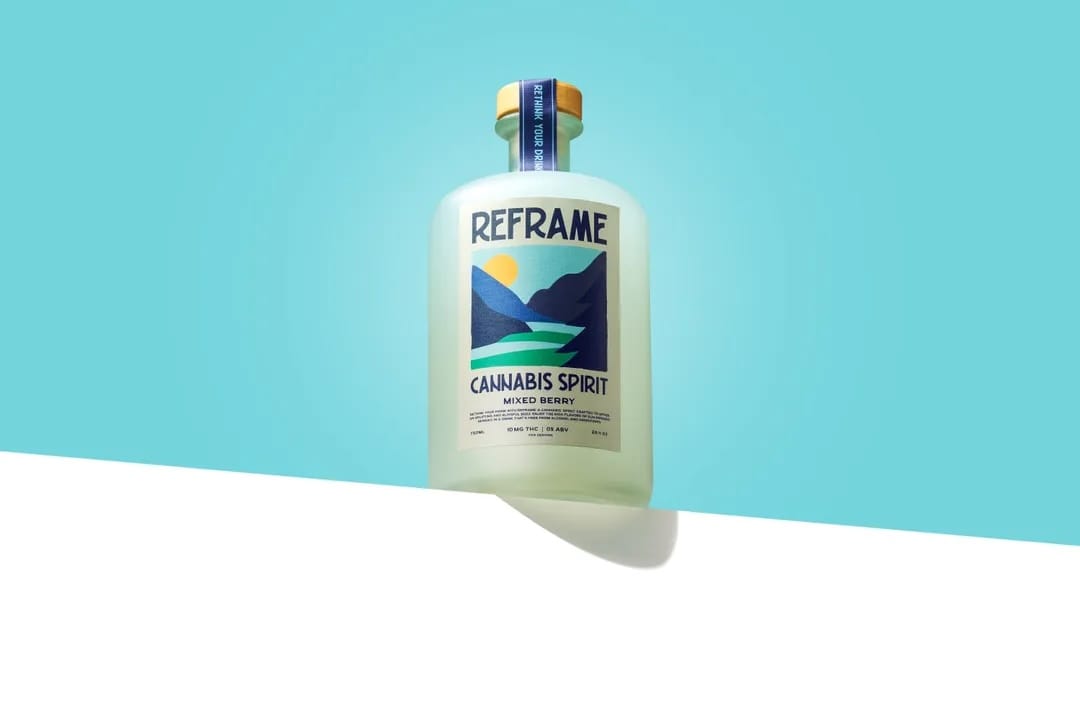 Bottle of Reframe Cannabis Spirit THC Drink