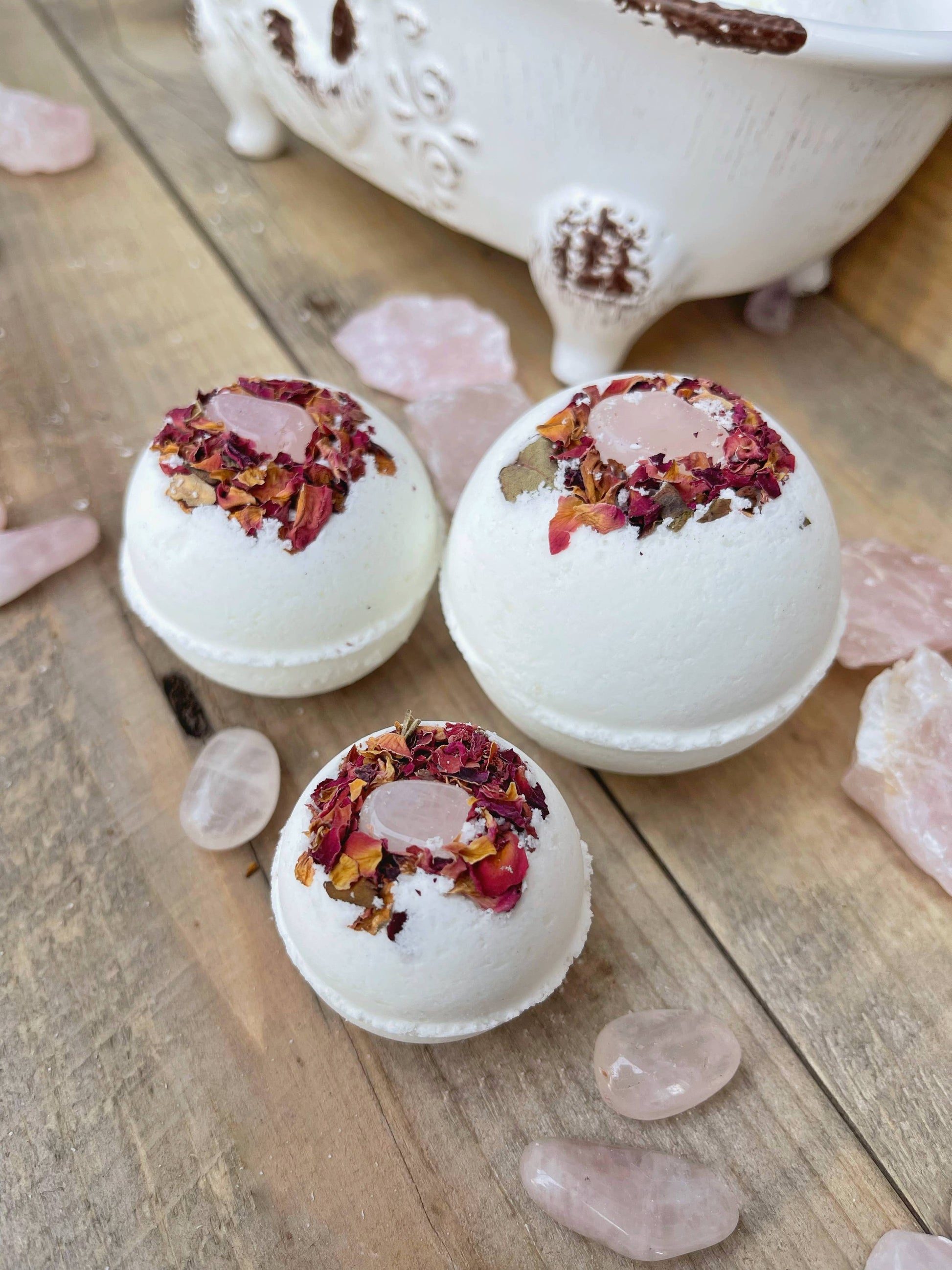 natural bath bomb, calming bath experience