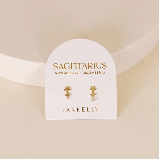 Zodiac Gold Earrings - Sagittarius